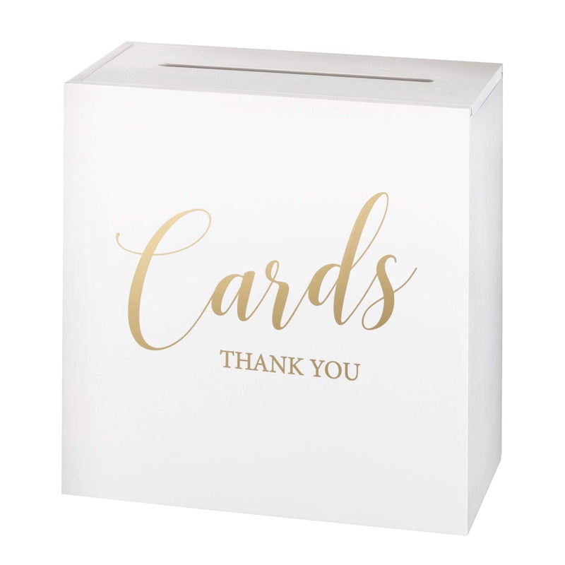 Lillian Rose White Wooden Wedding Card Box - Image 1